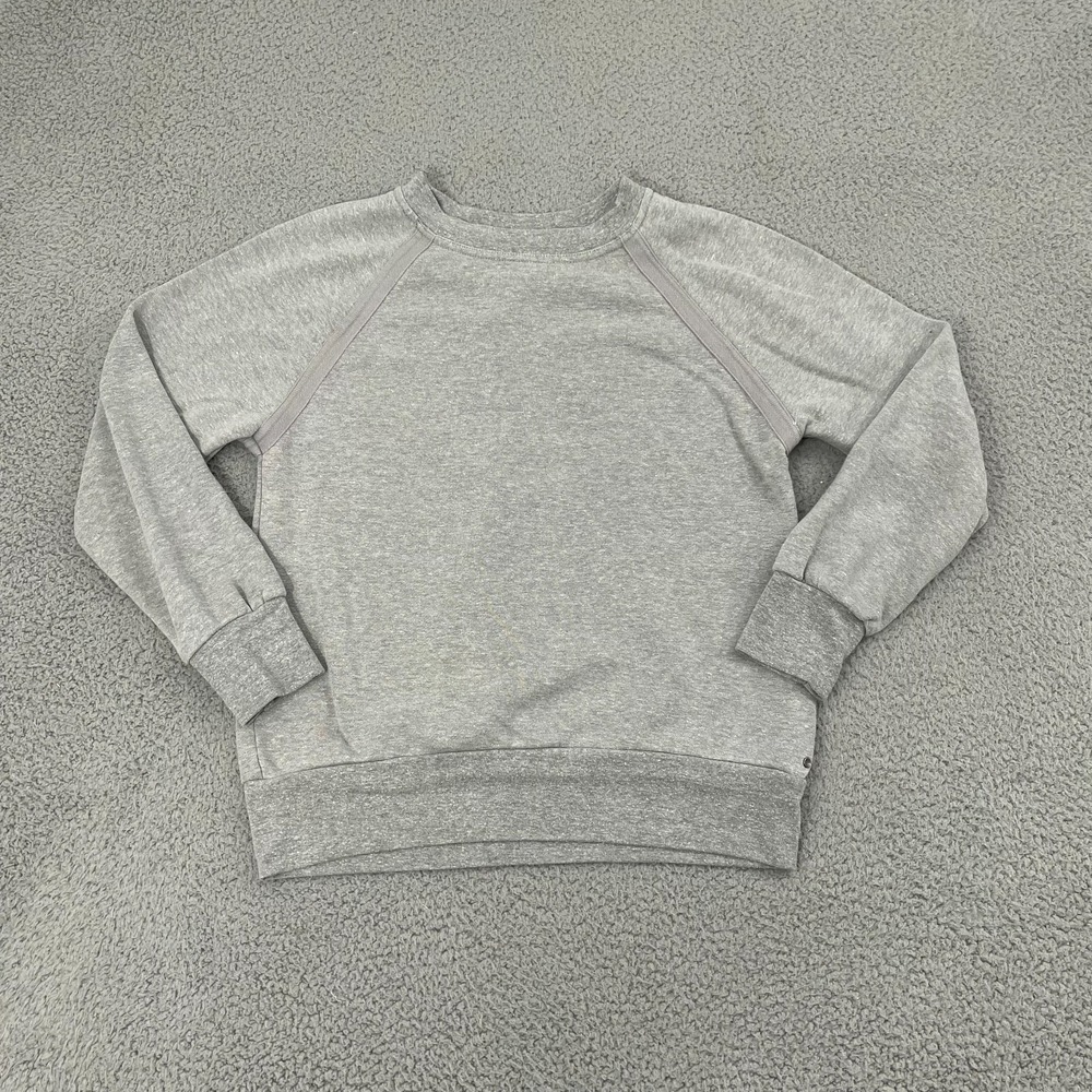 PrAna‎ Cozy Up Sweatshirt Women S Gray Raglan Hemp Blend Outdoor Pullover
